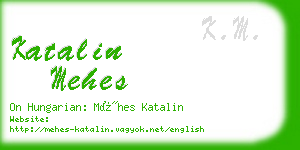 katalin mehes business card